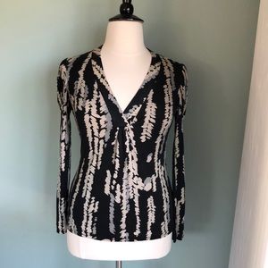 Trina Turk silk long-sleeved top L